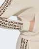 Immagine di ADIDAS - FELPA CON CAPPUCCIO FULL ZIP JUNIOR ( 9-15 ANNI) AN 3S FT FZ  BEIGE CON DETTAGLI LEOPARDATI,  KC7205