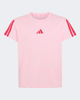 Immagine di ADIDAS - T-SHIRT JUNIOR ( 7-15 ANNI) 3S TEE 160 ROSA CON DETTAGLI FUXIA,  KQ9039