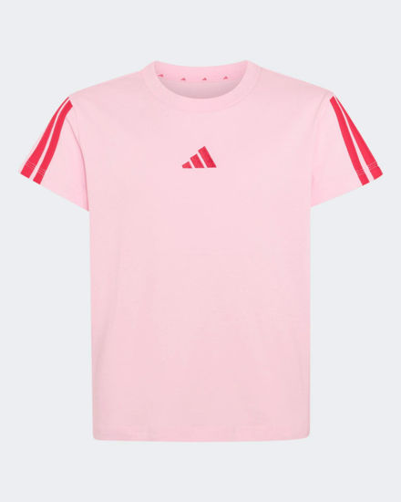 Immagine di ADIDAS - T-SHIRT JUNIOR ( 7-15 ANNI) 3S TEE 160 ROSA CON DETTAGLI FUXIA,  KQ9039