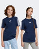 Immagine di ADIDAS - T-SHIRT JUNIOR ( 7-16 ANNI)  BLU  CON BANDE BIANCHE ESSENTIALS 3-STRIPES COTTON TEE ,  JD6490