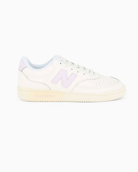 Immagine di NEW BALANCE - SNEAKERS LIFESTYLE LEATHER BIANCHE CON DETTAGLI LILLA DA DONNA, W0801G1