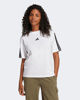Immagine di ADIDAS -T-SHIRT MEZZA MANICA 3S SJ BF T BIANCA CON DETTAGLI NERI DA DONNA, JE1211