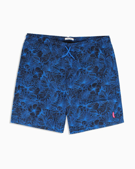 Immagine di WAIKIKI RUN - BOXER MARE NERI CON DETTAGLI GRAFICI BLU SCURO  ELETTRICI DA UOMO, MARTE