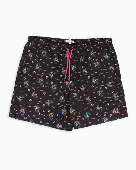Immagine di WAIKIKI RUN - BOXER MARE NERO CON DETTAGLI GRAFICI DA UOMO, IBIZA