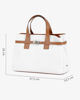 Immagine di DIVAS - Borsa due manici bianca in VERA PELLE con tracolla nastro - MADE IN ITALY