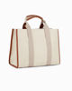 Immagine di BORSA A MANO IN TELA C/CHARM+FOULARD