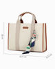 Immagine di BORSA A MANO IN TELA C/CHARM+FOULARD