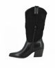 Immagine di ZOE - Stivale texano nero con gambale scamosciato e zip laterale, tacco 6CM