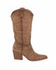 Immagine di ZOE - Stivale texano khaki scamosciato con zip laterale, tacco 6CM