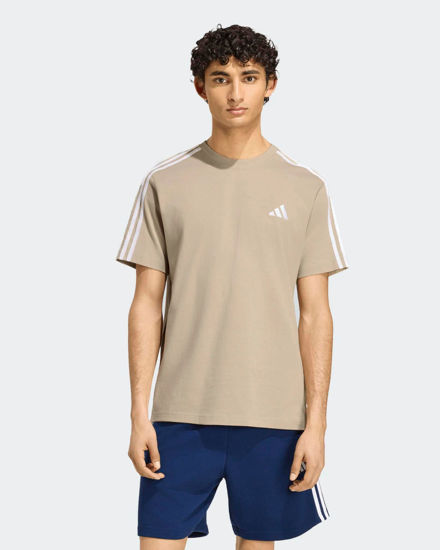 Immagine di ADIDAS - T-SHIRT MEZZA MANICA 3S SJ LC T BEIGE CON DETTAGLI BIANCHI  DA UOMO, KY4110
