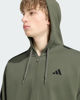 Immagine di ADIDAS - FELPA CON CAPPUCCIO FULL ZIP ESSENTIALS 3-STRIPES FRENCH TERRY VERDE DA UOMO, KY4174