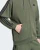 Immagine di ADIDAS - FELPA CON CAPPUCCIO FULL ZIP ESSENTIALS 3-STRIPES FRENCH TERRY VERDE DA UOMO, KY4174