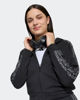 Immagine di ADIDAS - FELPA CON CAPPUCCIO FULL ZIP JUNIOR ( 9-15 ANNI) AN 3S FT FZ NERA CON DETTAGLI LEOPARDATI, KC7203