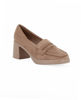 Immagine di MISS GLOBO - Mocassino khaki scamosciato, tacco 6,5CM