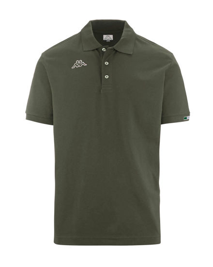 Immagine di KAPPA - POLO MEZZA MANICA LOGO MALTAXITA MSS  VERDE MILITARE   DA UOMO, 361533W