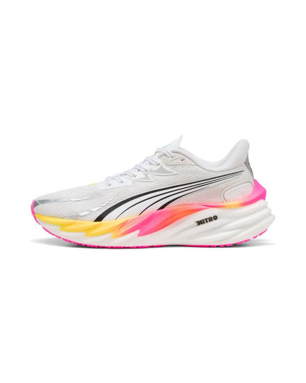 Immagine di PUMA - SNEAKERS DONNA VELOCITY NITRO 4  BIANCHE CON DETTAGLI FLUO, 311141-18