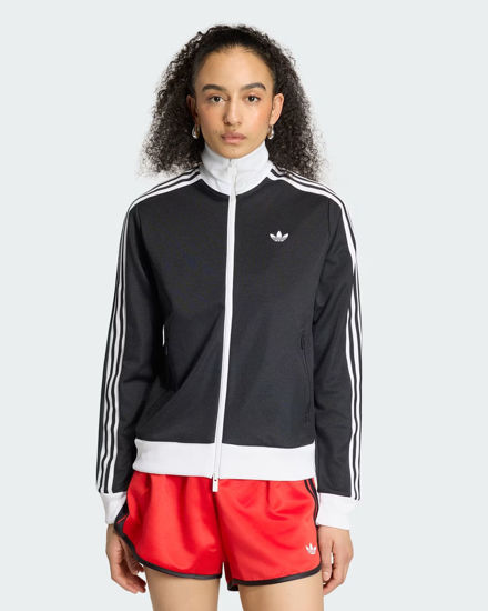 Immagine di ADIDAS - FELPA BECKENBAUER FULL ZIP NERA CON DETTAGLI BIANCHI DA DONNA, KV9560