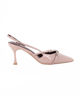 Immagine di MISS GLOBO - Décolleté slingback nude in vernice con sottopiede in memory foam e cinturini incrociati, tacco 7,5CM