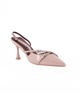 Immagine di MISS GLOBO - Décolleté slingback nude in vernice con sottopiede in memory foam e cinturini incrociati, tacco 7,5CM