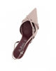 Immagine di MISS GLOBO - Décolleté slingback nude in vernice con sottopiede in memory foam e cinturini incrociati, tacco 7,5CM