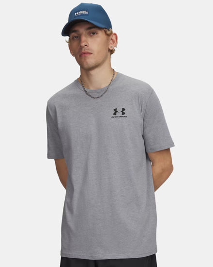 Immagine di UNDER ARMOUR  - T- SHIRT MEZZA MANICA SPORTSTYLE LEFT  GRIGIA DA UOMO,  1326799_0036