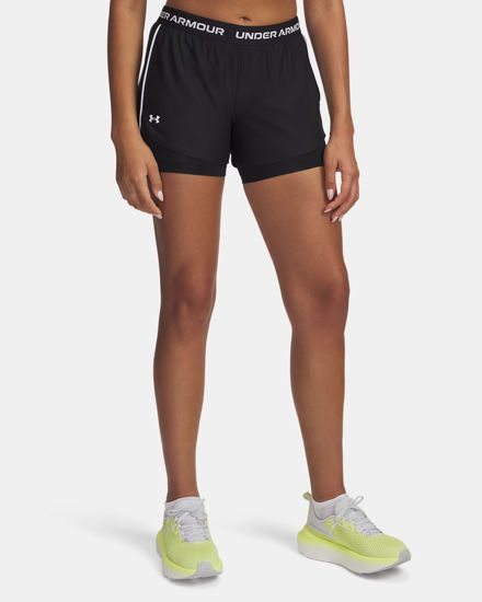 Immagine di UNDER ARMOUR  - SHORT TECH PLAY UP 2IN1 NERI CON DETTAGLI BIANCHI DA DONNA,  1389895_0001