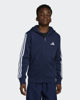 Immagine di ADIDAS -FELPA JUNIOR ( 7-16 ANNI) CON CAPPUCCIO FULL ZIP BLU CON DETTAGLI BIANCHI, JY4980