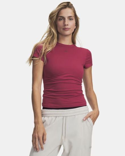 Immagine di UNDER ARMOUR -T- SHIRT MEZZA MANICA MOTION FITTED SS ROSSO BORDEAUX DA DONNA,   6013774_0622