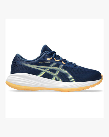 Immagine di ASICS - SCARPA DA RUNNING JUNIOR GEL-CUMULUS 28 GS BLU CPMN DETTAGLI VERDI E ARANCIONI DAL 35.5 AL 40, 1014A397_401