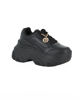 Immagine di MISS GLOBO - Scarpa sneakers nera da donna con lacci e cuore in strass