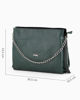 Immagine di DIVAS - Borsa sacca verde in VERA PELLE con tracolla nastro - MADE IN ITALY