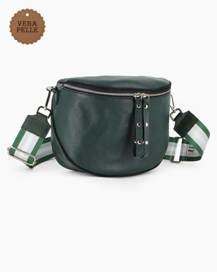 Immagine di NARDINI - Marsupio verde da donna in VERA PELLE - MADE IN ITALY