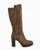Immagine di MISS GLOBO - Stivale khaki scamosciato con zip laterale, tacco 10CM