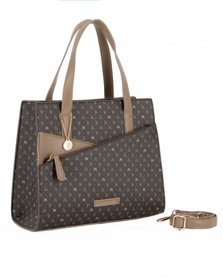 Immagine di BORSA A MANO C/ZIP FRONT.DIAG+STAMPA CPS
