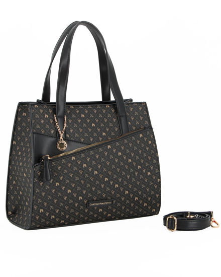 Immagine di BORSA A MANO C/ZIP FRONT.DIAG+STAMPA CPS