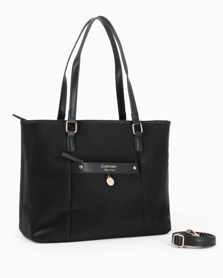 Immagine di SHOPPING BAG C/TASCA FRONT.+CHARM DORATO