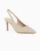 Immagine di MISS GLOBO - Décolleté slingback platino in lurex, tacco 7,5CM