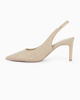 Immagine di MISS GLOBO - Décolleté slingback platino in lurex, tacco 7,5CM
