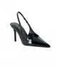 Immagine di MISS GLOBO - Décolleté slingback nera in vernice con sottopiede in memory foam, tacco 8,5CM