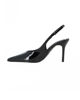 Immagine di MISS GLOBO - Décolleté slingback nera in vernice con sottopiede in memory foam, tacco 8,5CM