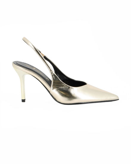 Immagine di MISS GLOBO - Décolleté slingback oro con sottopiede in memory foam, tacco 8,5CM