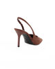 Immagine di MISS GLOBO - Décolleté slingback marrone scamosciata con sottopiede in memory foam, tacco 8,5CM