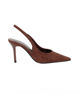 Immagine di MISS GLOBO - Décolleté slingback marrone scamosciata con sottopiede in memory foam, tacco 8,5CM