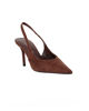 Immagine di MISS GLOBO - Décolleté slingback marrone scamosciata con sottopiede in memory foam, tacco 8,5CM