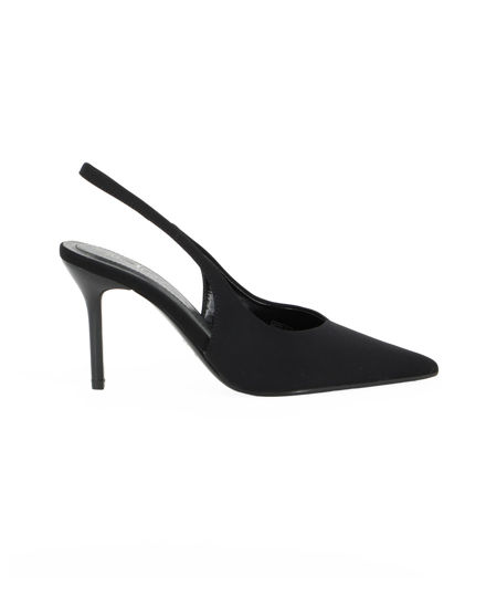 Immagine di MISS GLOBO - Décolleté slingback nera in lycra con sottopiede in memory foam, tacco 8,5CM