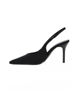 Immagine di MISS GLOBO - Décolleté slingback nera in lycra con sottopiede in memory foam, tacco 8,5CM