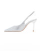 Immagine di MISS GLOBO - Décolleté slingback argento con strass e sottopiede in memory foam, tacco 8,5CM