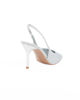 Immagine di MISS GLOBO - Décolleté slingback argento con strass e sottopiede in memory foam, tacco 8,5CM
