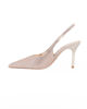 Immagine di MISS GLOBO - Décolleté slingback rosegold con strass e sottopiede in memory foam, tacco 8,5CM