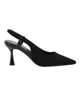 Immagine di MISS GLOBO - Décolleté slingback nera scamosciata con sottopiede in VERA PELLE, tacco 7,5CM
